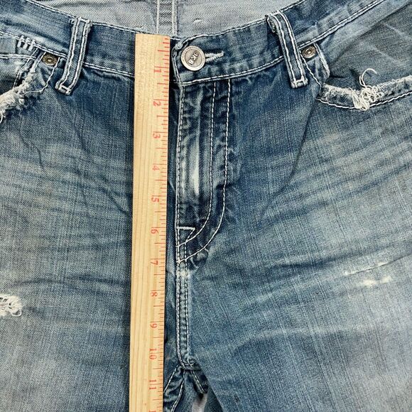 BKE Buckle Jeans Men 34R Tyler Straight Leg Destroyed Distressed Stretch‎ Denim - Picture 10 of 15